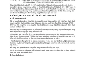 Thông tư 9-TC/TQĐ hướng dẫn nộp thuế hàng hoá hàng nhập khẩu mậu dịch