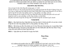 Nghị định 28-HĐBT bản quy định về chính sách đơn vị kinh tế tập thể sản xuất công nghiệp, dịch vụ công nghiệp, xây dựng, vận tải