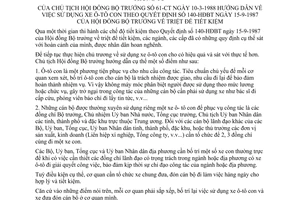 Thông tư 61-CT triệt để tiết kiệm hướng dẫn sử dụng xe ô-tô con theo quyết định 140-HĐBT