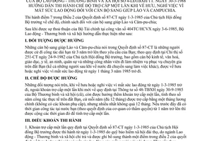 Thông tư 4-LĐTBXH/TT hướng dẫn chế độ trợ cấp một lần khi về hưu, nghỉ việc vì mất sức lao động cán bộ sang giúp Lào và Campuchia