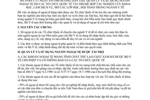 Thông tư 10-BYT/TT hướng dẫn quản lý sử dụng ngoại tệ tổ chức quốc tế tài trợ hợp tác nghiên cứu khoa học dịch vụ mở lớp học hội thảo ngành Y tế
