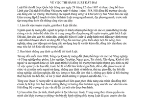 Chỉ thị 60-HĐBT thi hành Luật đất đai