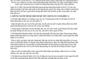 Thông tư 3-TT/BNV(A18) cho phép công dân việt nam xuất cảnh có thời hạn giải quyết việc riêng hướng dẫn quyết định 48-CT