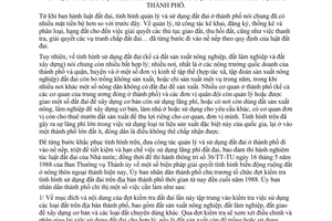 Chỉ thị 21/CT-UB tổ chức đợt kiểm tra tình hình sử dụng đất đai địa bàn thành phố Hồ Chí Minh