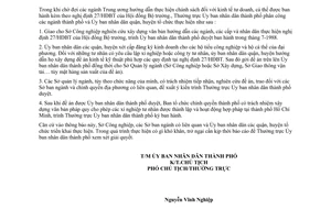 Công văn 2206/UB-NC  tổ chức thực hiện nghị định 27/HĐBT