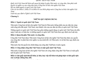 Luật Quốc tịch việt Nam 1988 8-LCT/HĐNN8