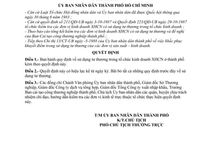 Quyết định 183/QĐ-UB  quy định về sử dụng tư thương trong tổ chúc kinh doanh xã hội chủ nghĩa