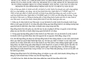 Thông tư 65-TT/PC hướng dẫn hợp đồng kinh tế tổ chức kinh tế nhà nước hộ kinh tế cá thể tư doanh sản xuất