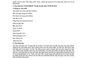 Tiêu chuẩn Việt Nam TCVN 4591:1988 về đồ hộp - phương pháp xác định hàm lượng muối ăn (natri clorua)