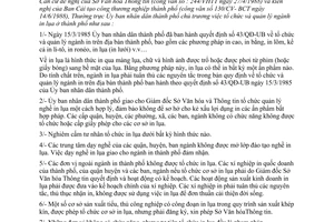 Chỉ thị 30/CT-UB  tổ chức và quản lý nghề in lụa trên địa bàn thành phố