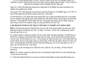 Thông tư 1291/QLKH hướng dẫn hoạt động khoa học kỹ thuật xí nghiệp công nghiệp Quốc doanh