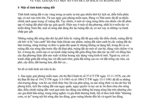 Chỉ thị 47-CT/TW 1988 giải quyết vấn đề cấp bách về ruộng đất