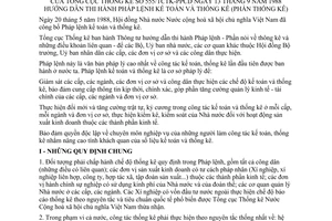 Thông tư 555-TCTK/PPCD hướng dẫn Pháp lệnh Kế toán thống kê (Phần Thống kê)