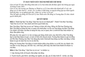 Quyết định 177/QĐ-UB thành lập Ban Vận động Quỹ bảo trợ trẻ em