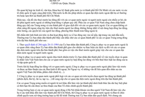 Công văn 3181/UB-ĐN quản lý việc tuyển dụng nhân viên cho các cơ quan nước ngoài tại thành phố