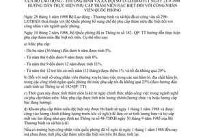 Thông tư 13-LĐTBXH/TT hướng dẫn phụ cấp thâm niên công nhân viên quốc phòng