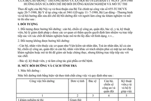 Thông tư 14-LĐTBXH/TT sửa đổi bồi dưỡng khám nghiệm mổ tử thi