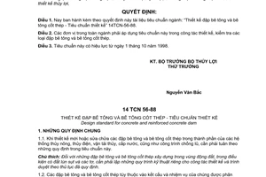 Quyết định 740QĐ/KT tiêu chuẩn ngành Thiết kế đập bê tông và bê tông cốt thép
