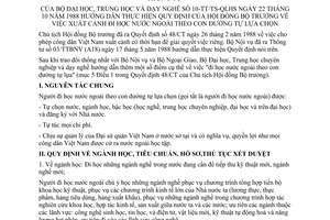 Thông tư 10-TT/TS-QLHS Quy định xuất cảnh học nước ngoài đường tự lựa chọn