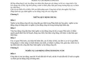 Pháp lệnh Nghĩa vụ lao động công ích 1988 9-LCT/HĐNN8