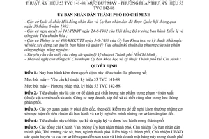 Quyết định 362/QĐ-UB  tiêu chuẩn địa phương mực bút máy