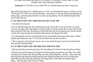 Công văn 1266-TC/CTN hướng dẫn thu phí giao thông