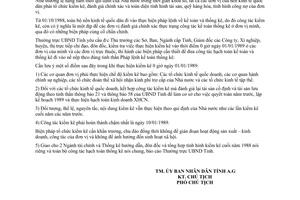 Chỉ thị 28/CT.UB thực hiện kiểm kê cuối năm 1988 An Giang