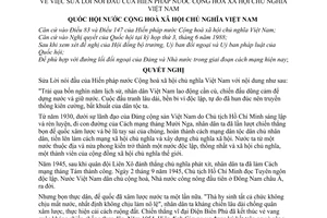 Nghị quyết sửa Lời nói đầu của Hiến pháp nước Cộng hoà xã hội chủ nghĩa Việt Nam