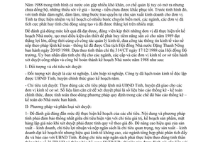 Chỉ thị 01/CT.UB năm 1989 kết quả thực hiện kế hoạch Nhà nước năm 1988 An Giang