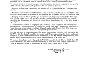 Chỉ thị 01/UB-CT 1989 phòng chống bệnh dại Bến tre