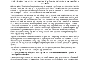 Chỉ thị 01/CT-UB tập trung đầu mối giao dịch ký hợp đồng mua bán cho thuê nhà đặt cơ quan đại diện công ty, tư nhân nước ngoài việt kiều