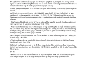 Thông tư 01-TAND/TT quy định Bộ luật Tố tụng Hình sự