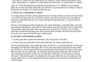 Thông tư 78/TT-QĐ giám định tư pháp hướng dẫn Nghị định 117-HĐBT