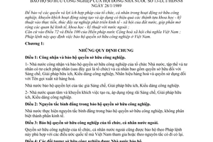 Pháp lệnh Bảo hộ quyền sở hữu công nghiệp 1989 13-LCT/HĐNN8