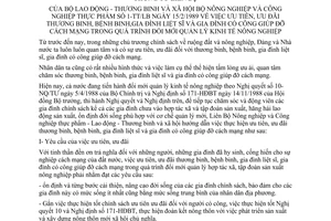 Thông tư liên bộ 1-TT/LB ưu tiên ưu đãi thương binh bệnh binh gia đình liệt sĩ gia đình có công giúp đỡ cách mạng đổi mới quản lý kinh tế nông nghiệp