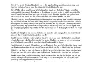 Công văn 93/HS thủ tục cho những người tham gia tố tụng xem biên bản phiên tòa