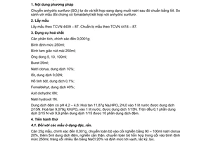 Tiêu chuẩn Việt Nam TCVN 4712:1989 (Điều 2 ST SEV 3008 - 81) về đồ hộp rau quả - phương pháp xác định hàm lượng anhydric sunfurơ (SO2)