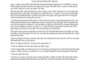 Chỉ thị 10/CT-UB năm 1989 triển khai Nghị định 12/HĐBT thủ tục kết hôn