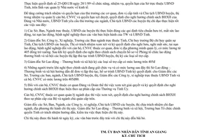 Chỉ thị 07/CT.UB 1989 quyền ký quyết định nghỉ hưu nghỉ mất sức lao động hưởng chính sách An Giang