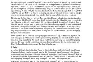 Chỉ thị 11/CT-UB thi hành Quyết định 27/QĐ-UB 30/QĐ-UB đổi mới chánh sách cơ chế quản lý cơ sở sản xuất thuộc thành phần kinh tế ngoài quốc doanh