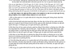 Thông tư liên bộ 598-TC/QP bổ sung chế độ dân quân tự vệ quân nhân dự bị