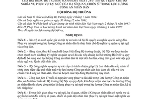 Nghị định 50-HĐBT quy định chế độ nghĩa vụ phục vụ tại ngũ của hạ sĩ quan, chiến sĩ trong Lực lượng công an nhân dân