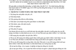 Thông tư liên tịch 14-TTLB thu lệ phí y tế hướng dẫn Quyết định 45-HĐBT