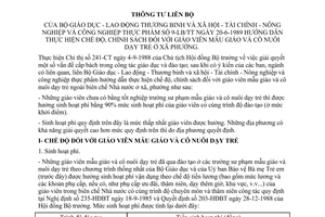 Thông tư liên bộ 9-LB/TT hướng dẫn chế độ, chính sách giáo viên mẫu giáo cô nuôi dạy trẻ xã, phường