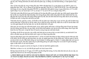 Chỉ thị 25/CT-UB năm 1989 tăng cường bảo vệ trật tự an toàn xã hội Bến Tre