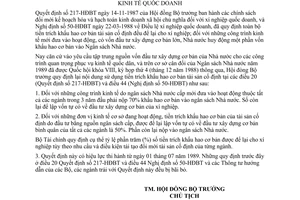 Quyết định  93-HĐBT  sửa đổi chế độ nộp khấu hao cơ bản của các đơn vị xí nghiệp kinh tế quốc doanh