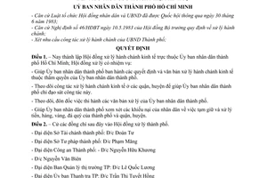 Quyết định 442/QĐ-UB  thành lập Hội đồng xử lý các vụ, việc vi phạm kinh tế chưa đến mức truy cứu trách nhiệm hình sự