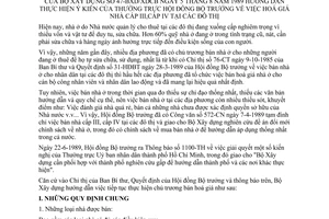 Thông tư 47-BXD/XDCB  hoá giá nhà cấp III IV đô thị hướng dẫn ý kiến Thường trực Hội đồng Bộ trưởng