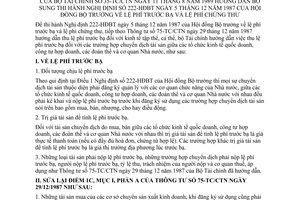 Thông tư 35-TC/CTN lệ phí trước bạ chứng thư bổ sung Nghị định 222-HĐBT