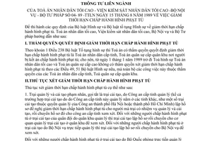 Thông tư liên tịch 04-TTLN giảm thời hạn chấp hành hình phạt tù